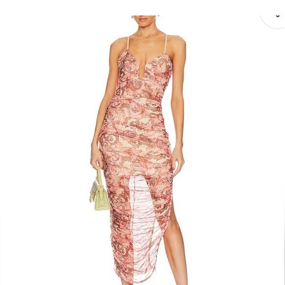 Elliatt Mesh overlay Midi dress, M - Picture 2 of 8